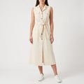Alvoca - Sleeveless Button-Front Midi Dress
