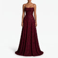 AureliaGown - Textured Floral Sleeveless Maxi Dress