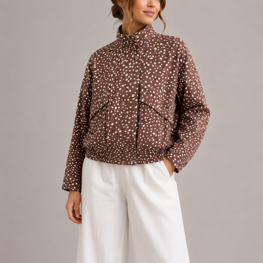 Women's Cropped Utility Jacket for Spring Autumn Days