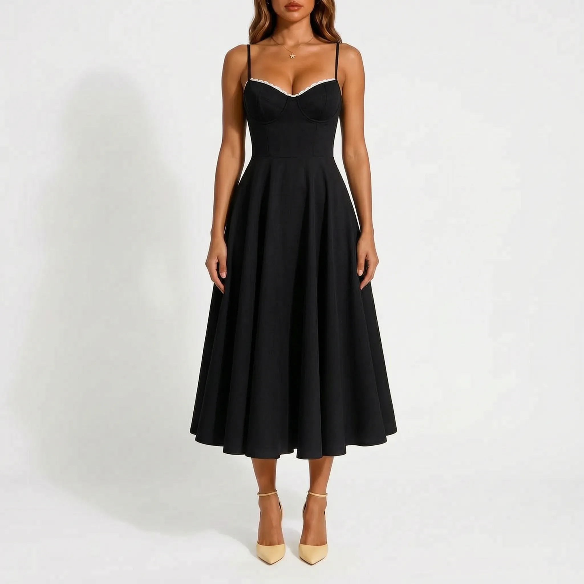 EvitaDress - A-Line Midi Dress