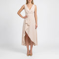EvoraDress - Elegant Sleeveless Wrap Midi Dress