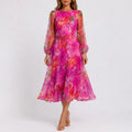 Florisyn - Floral Long Sleeve Midi Dress