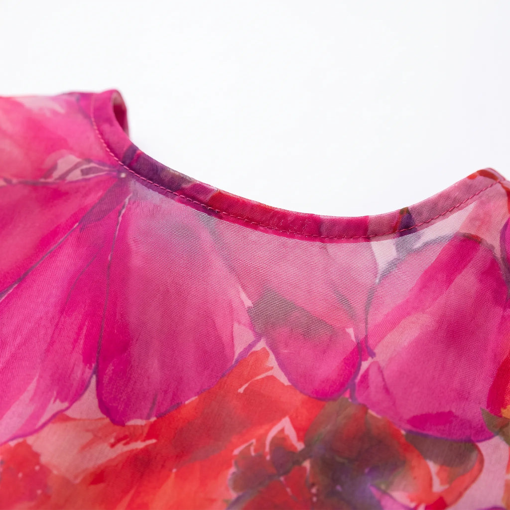 Florisyn - Floral Long Sleeve Midi Dress