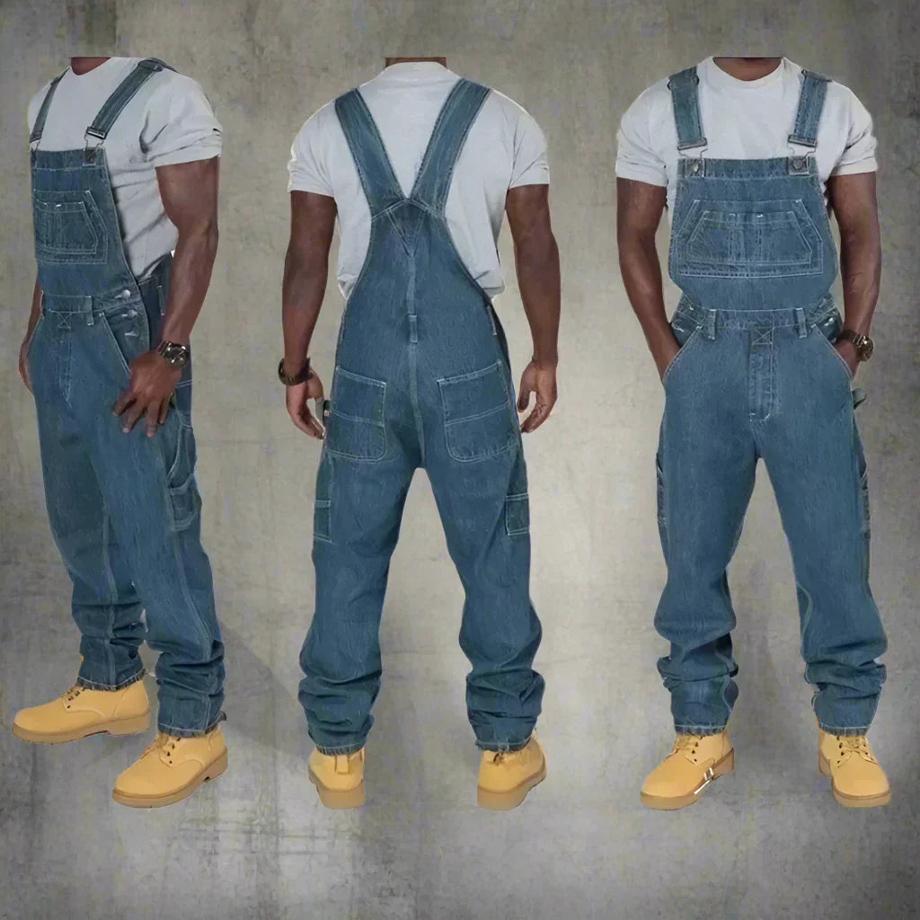 Kelim Men's Denim Overalls for Workwear Styling
