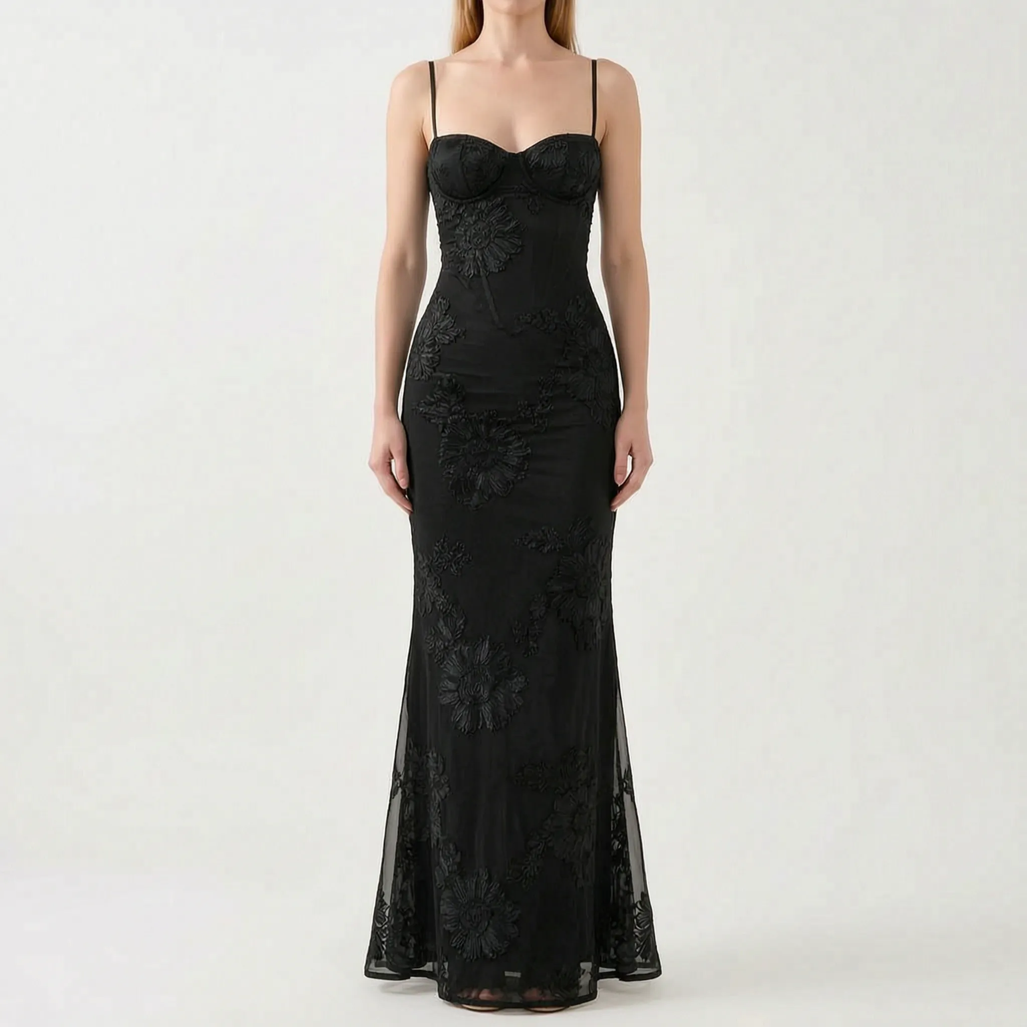 LumiMaxi - Strappy Yellow Floral Maxi Dress