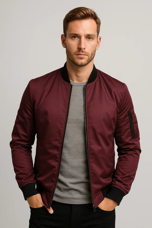 Men's Bomber Jacket for Autumn Everyday Outdoor Wear
