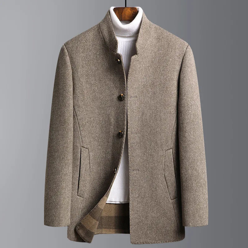 Men's Button Front Jacket for Cooler Days
