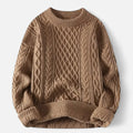 Men's Cable Knit Sweater for Autumn Winter Wear