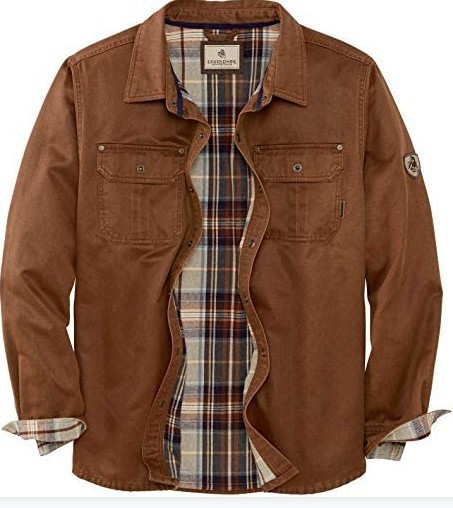 Men's Casual Trucker Jacket with Plaid Lining Autumn