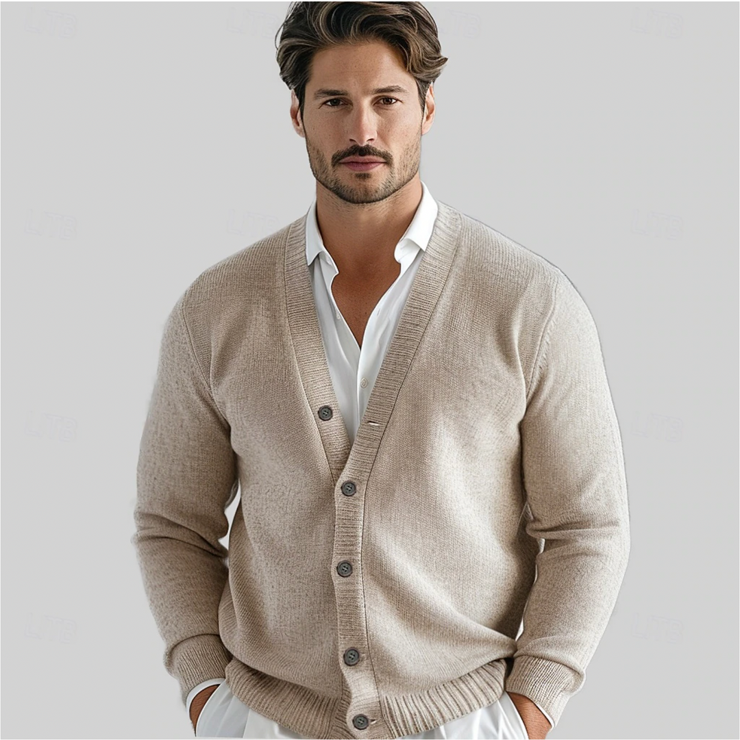 Men's Classic Button Cardigan for Autumn Winter Wear