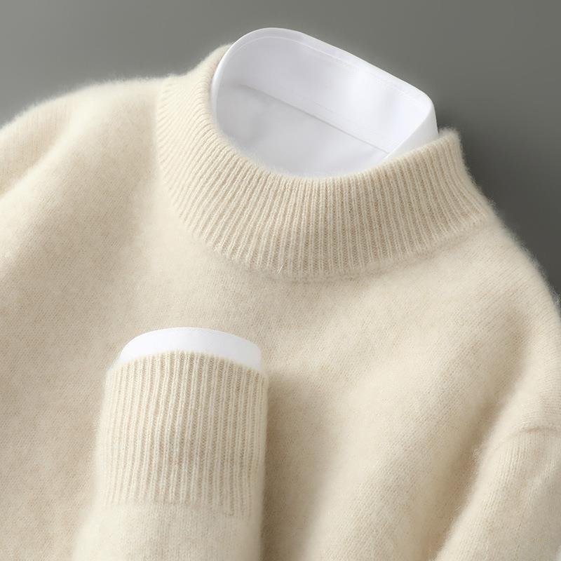 Men's Classic Crew Neck Sweater for Autumn Winter