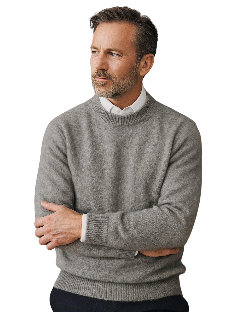 Men's Classic Crew Neck Sweater for Autumn Winter