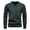 Men's Classic V-Neck Sweater for Autumn Winter Wear