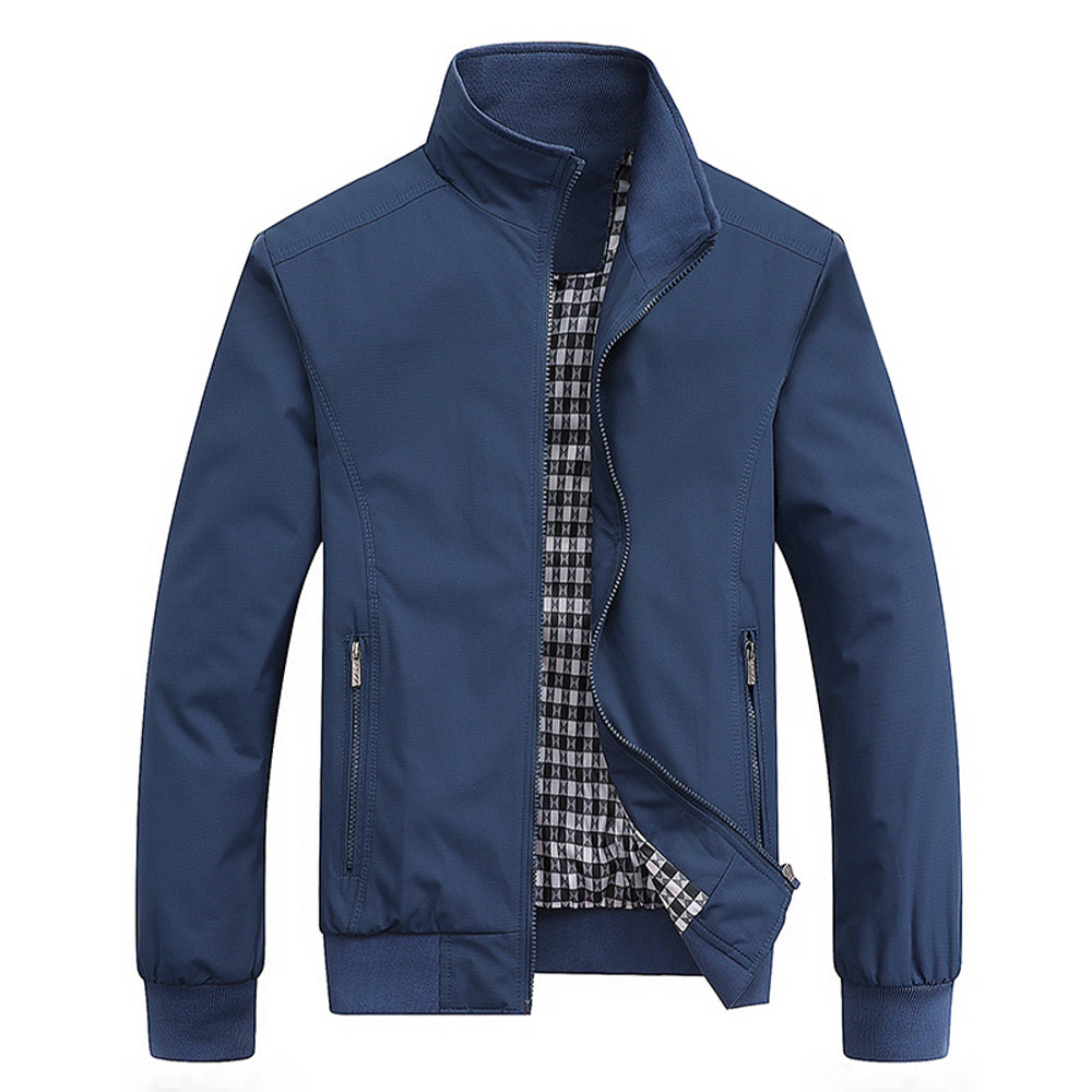 Men's Classic Zip Front Jacket for Everyday Layering