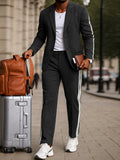 Men's Coordinated Jacket and Trousers Set for Travel