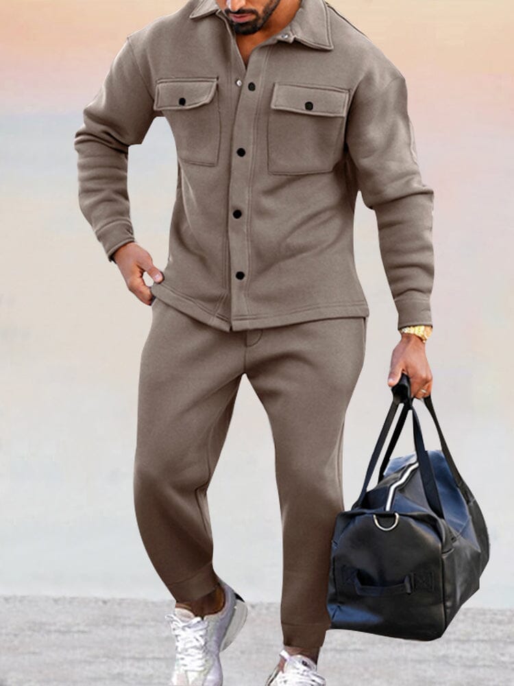 Men's Coordinated Shirt And Trousers Set for Outings