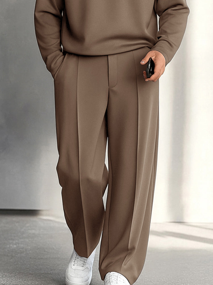 Men's Coordinated Top and Trousers Set for Travel