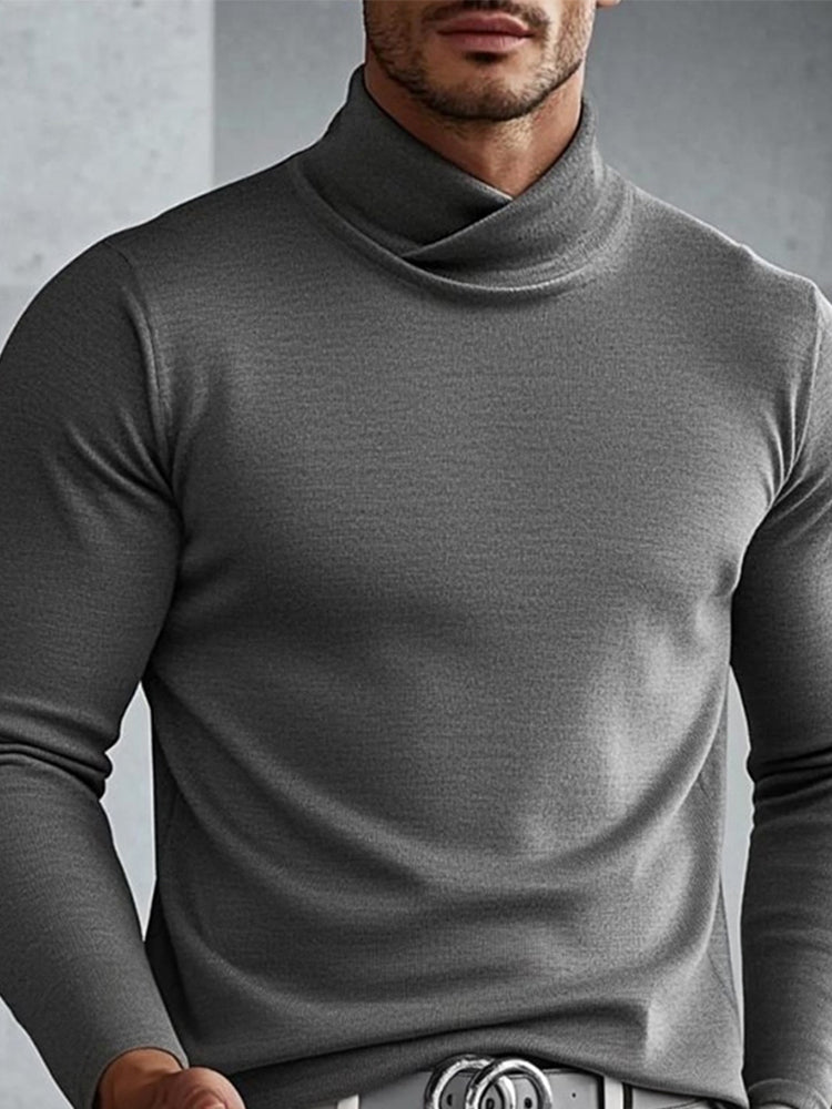 Men's Cowl Neck Sweater for Cooler Days