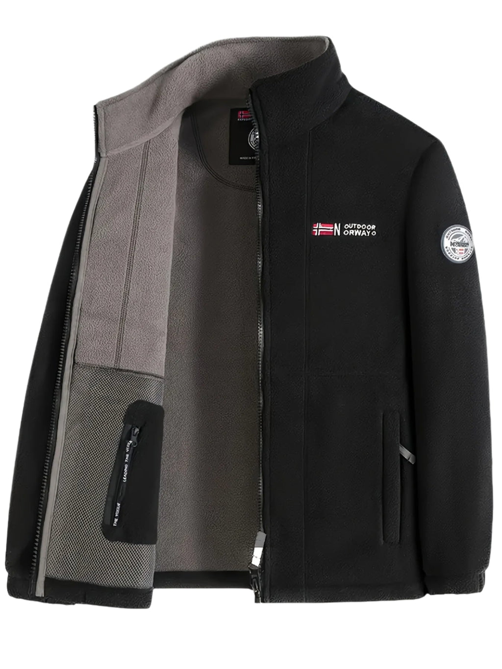 Men's Fleece Jacket for Outdoor Autumn Winter Layering
