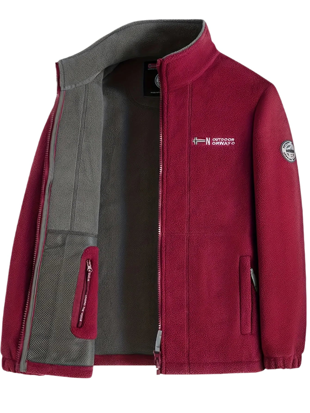 Men's Fleece Jacket for Outdoor Autumn Winter Layering