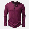 Men's Henley Shirt for Autumn and Winter