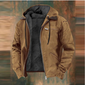 Men's Hooded Jacket for Autumn Winter Outdoor Wear