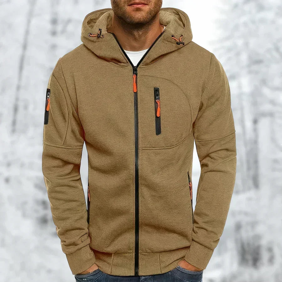 Men's Hooded Jacket for Autumn Winter Wear