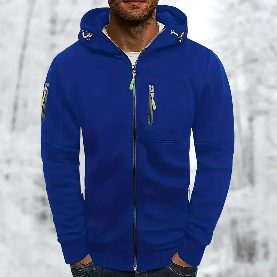Men's Hooded Jacket for Autumn Winter Wear
