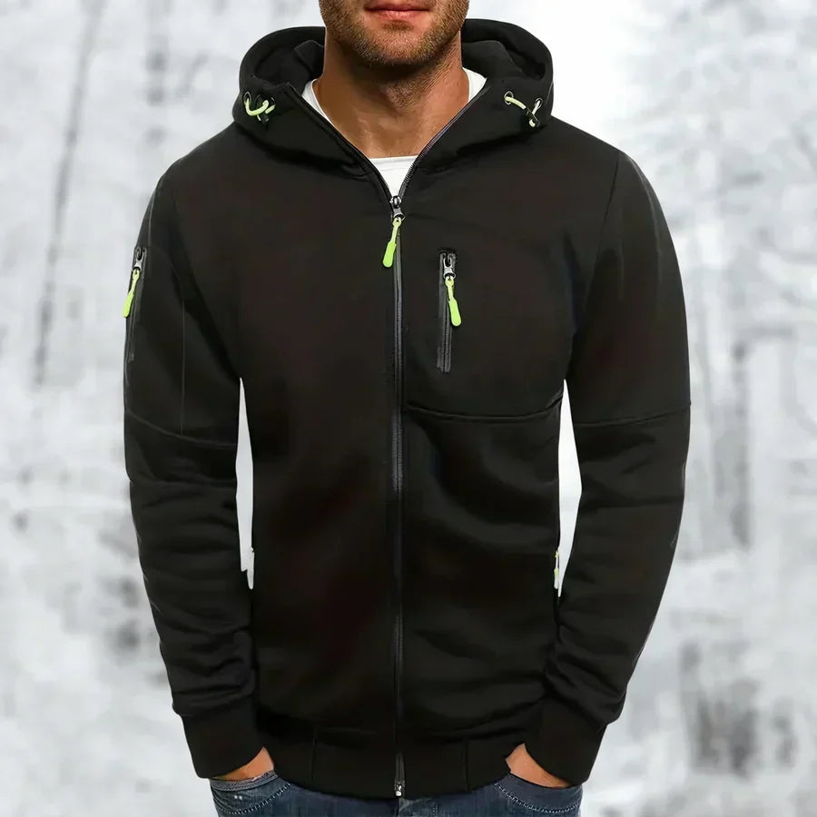 Men's Hooded Jacket for Autumn Winter Wear