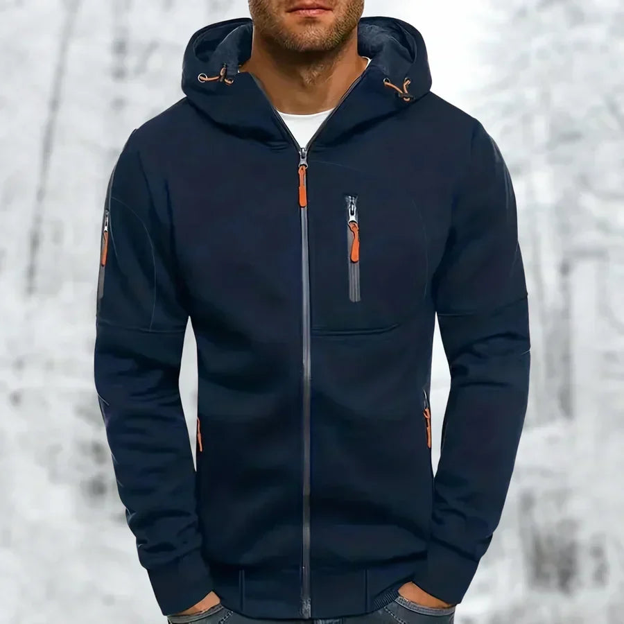 Men's Hooded Jacket for Autumn Winter Wear