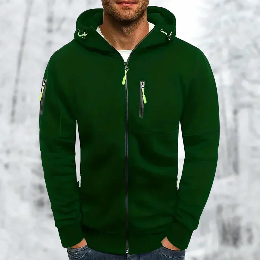 Men's Hooded Jacket for Autumn Winter Wear