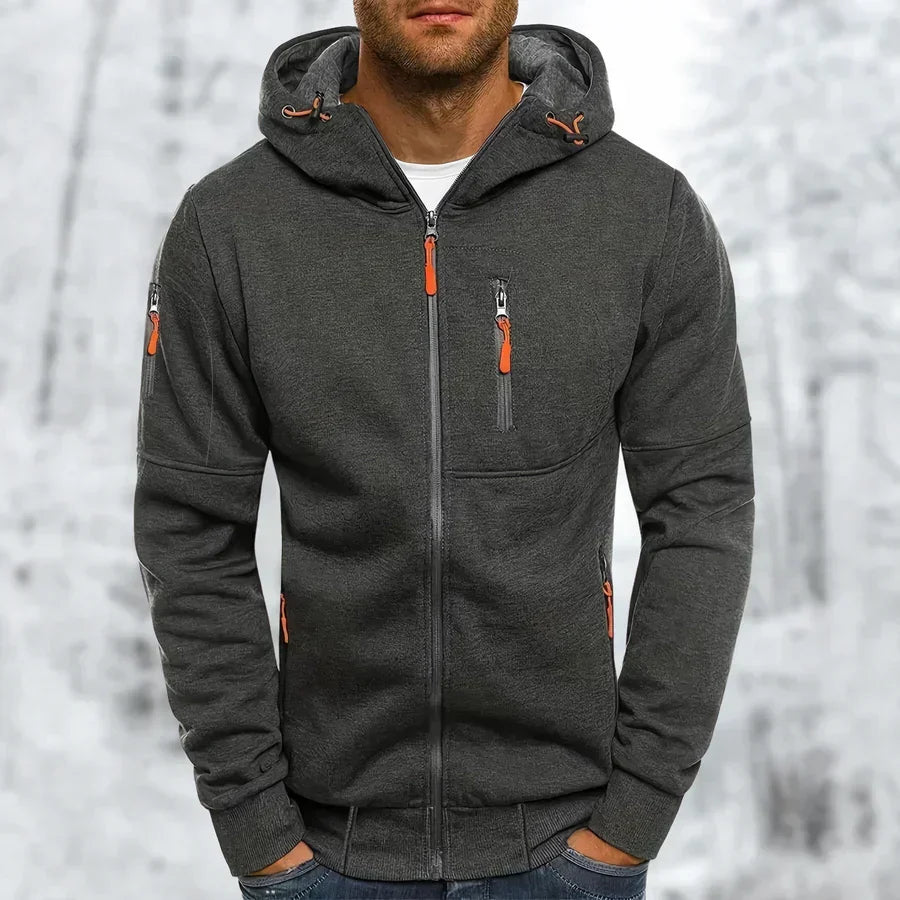 Men's Hooded Jacket for Autumn Winter Wear
