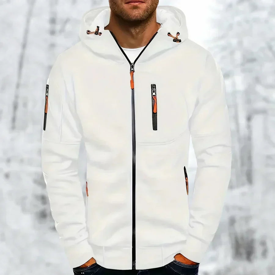 Men's Hooded Jacket for Autumn Winter Wear