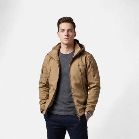 Men's Hooded Jacket for Autumn Winter Wear