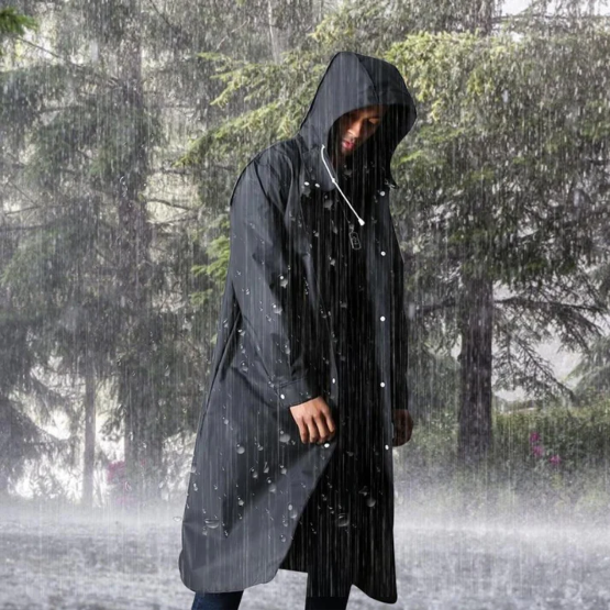 Men's Hooded Longline Jacket for Autumn Winter Wear
