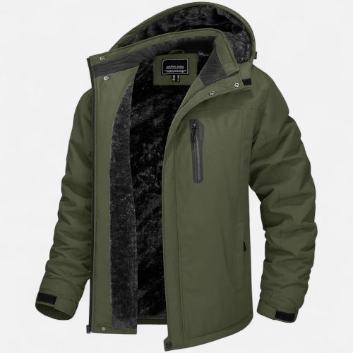 Men's Hooded Outdoor Jacket for Winter Wear