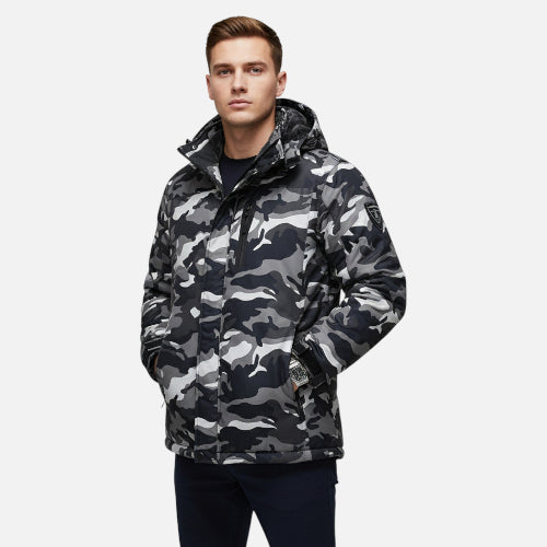 Men's Hooded Outdoor Jacket for Winter Wear