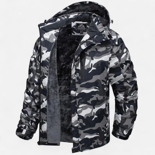 Men's Hooded Outdoor Jacket for Winter Wear