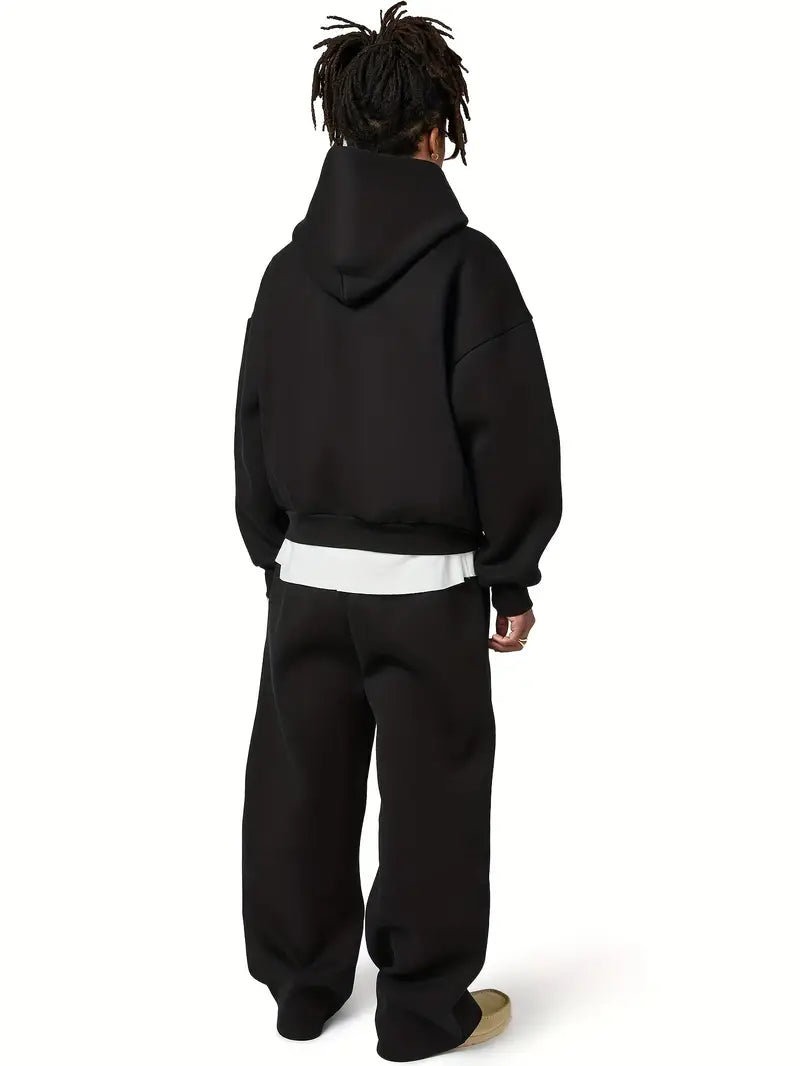 Men's Hooded Sweatshirt And Trousers Set