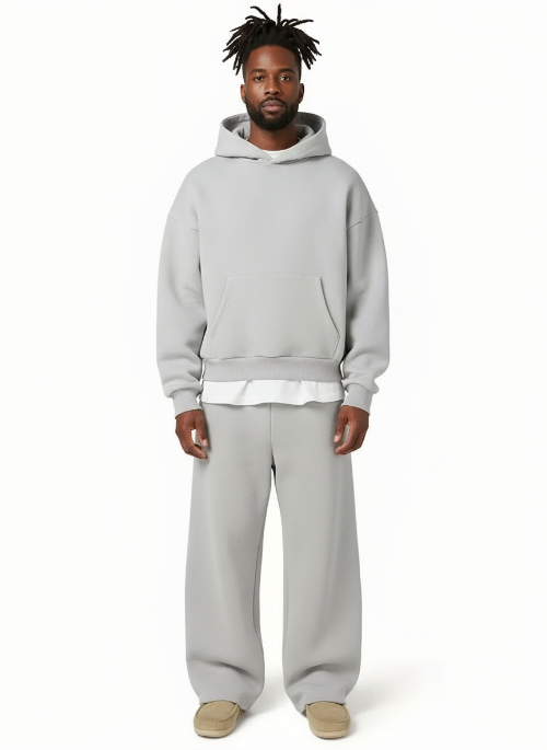 Men's Hooded Sweatshirt And Trousers Set