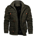 Men's Hooded Utility Jacket for Autumn Winter Wear