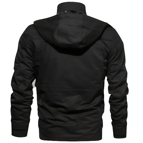 Men's Hooded Utility Jacket for Autumn Winter Wear