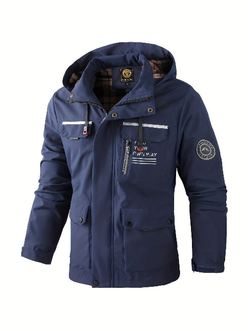 Men's Hooded Utility Jacket for Cold Weather