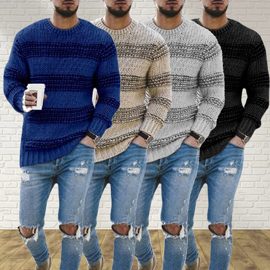 Men's Knitted Sweater for Autumn Winter Everyday Wear