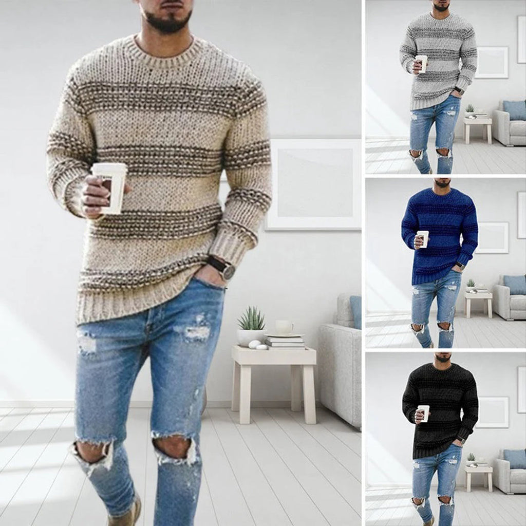 Men's Knitted Sweater for Autumn Winter Everyday Wear