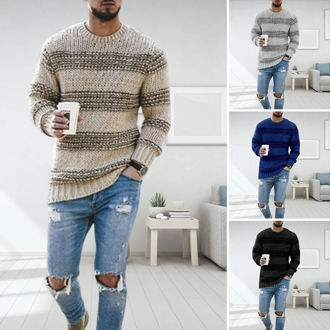 Men's Knitted Sweater for Autumn Winter Everyday Wear