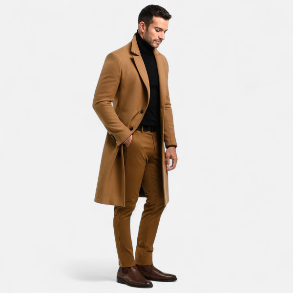 Men's Long Coat for Autumn and Winter Days