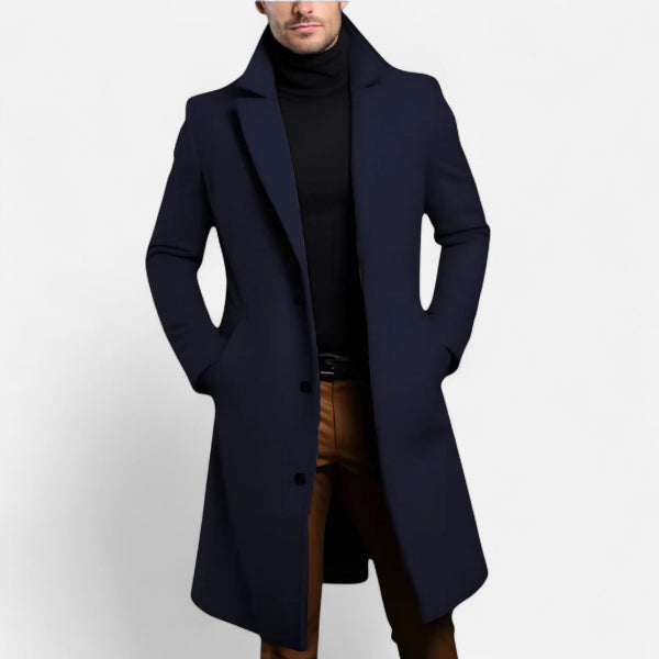 Men's Long Coat for Autumn and Winter Days