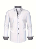 Men's Long Sleeve Button Down Shirt Smart Casual
