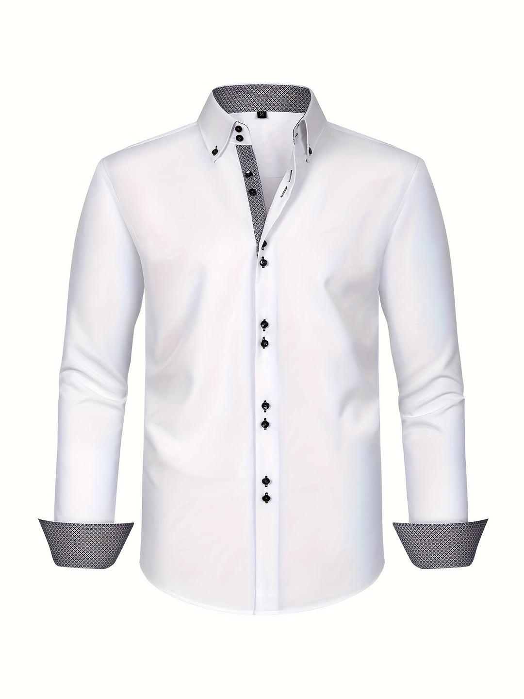 Men's Long Sleeve Button Down Shirt Smart Casual
